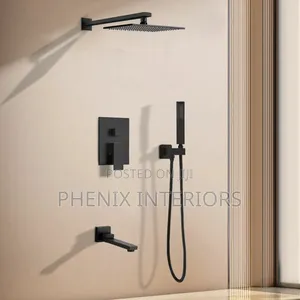 Black 5ways Conduit Shower With Turning Tap
