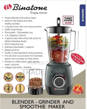 Binatone 350W Blender and Smoothie Maker (BLG-470)