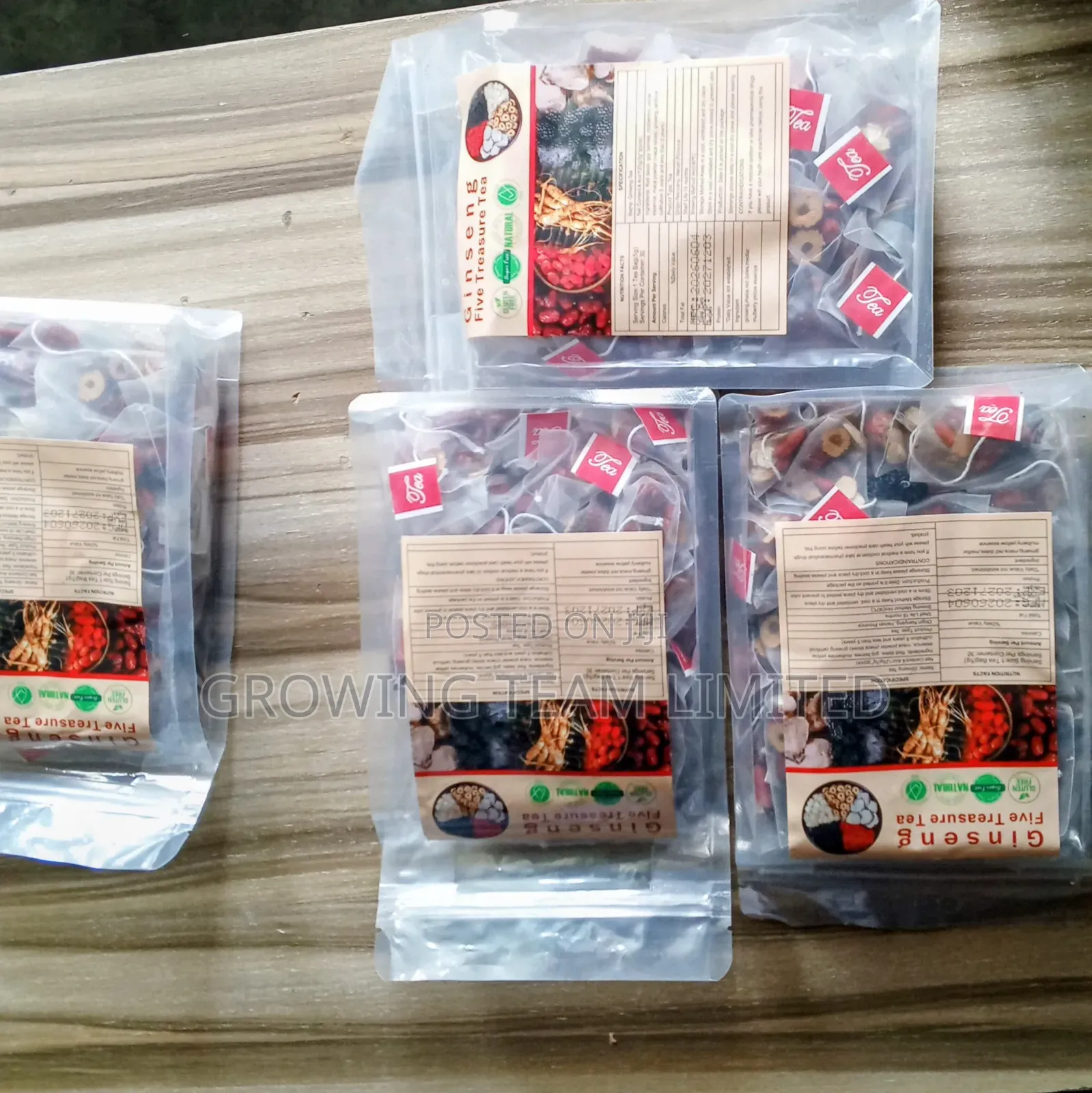 100% Original Ginseng Five Treasure Tea (30 Bags)