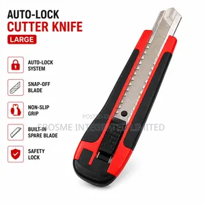 Large Auto-Lock Cutter Knife With Grip