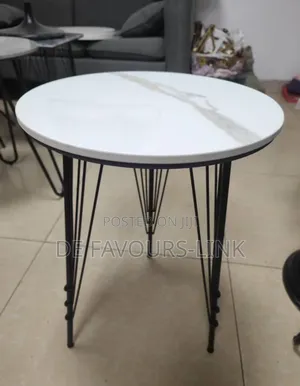 White Marble Side Stool