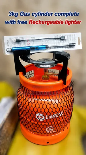3kg Gas Cylinder Complete With Free Rechargeable Lighter