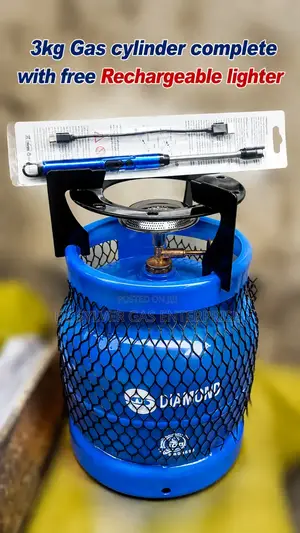 3kg Gas Cylinder Complete With Free Ignition Lighter