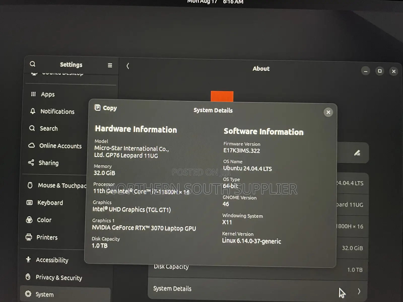Laptop MSI GP75 Leopard 32GB Intel Core i7 SSD 1T