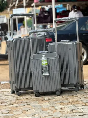 Aluminum-Frame Luggage Set of 3 (Available in Colours Black and Grey)