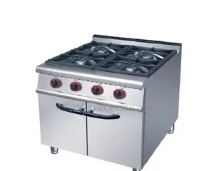 High Quality Commercial Four Burner Gas Cooker With Cabinets