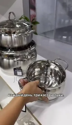 3 PCs Vicalina Stainless Pot Size: 20,24and 28cm