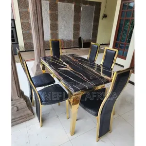 Black and Gold Dining Table