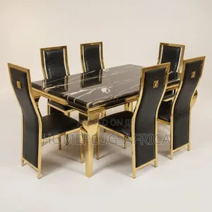 Black and Gold Dining Table