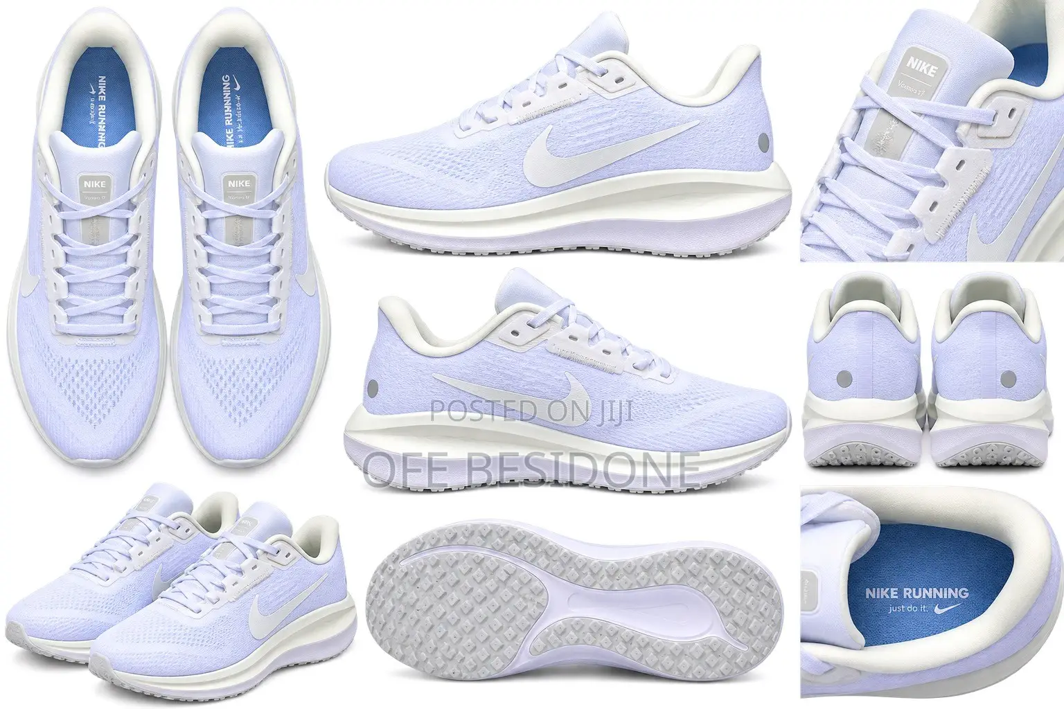 White Nike Vomero 17 Running Shoes