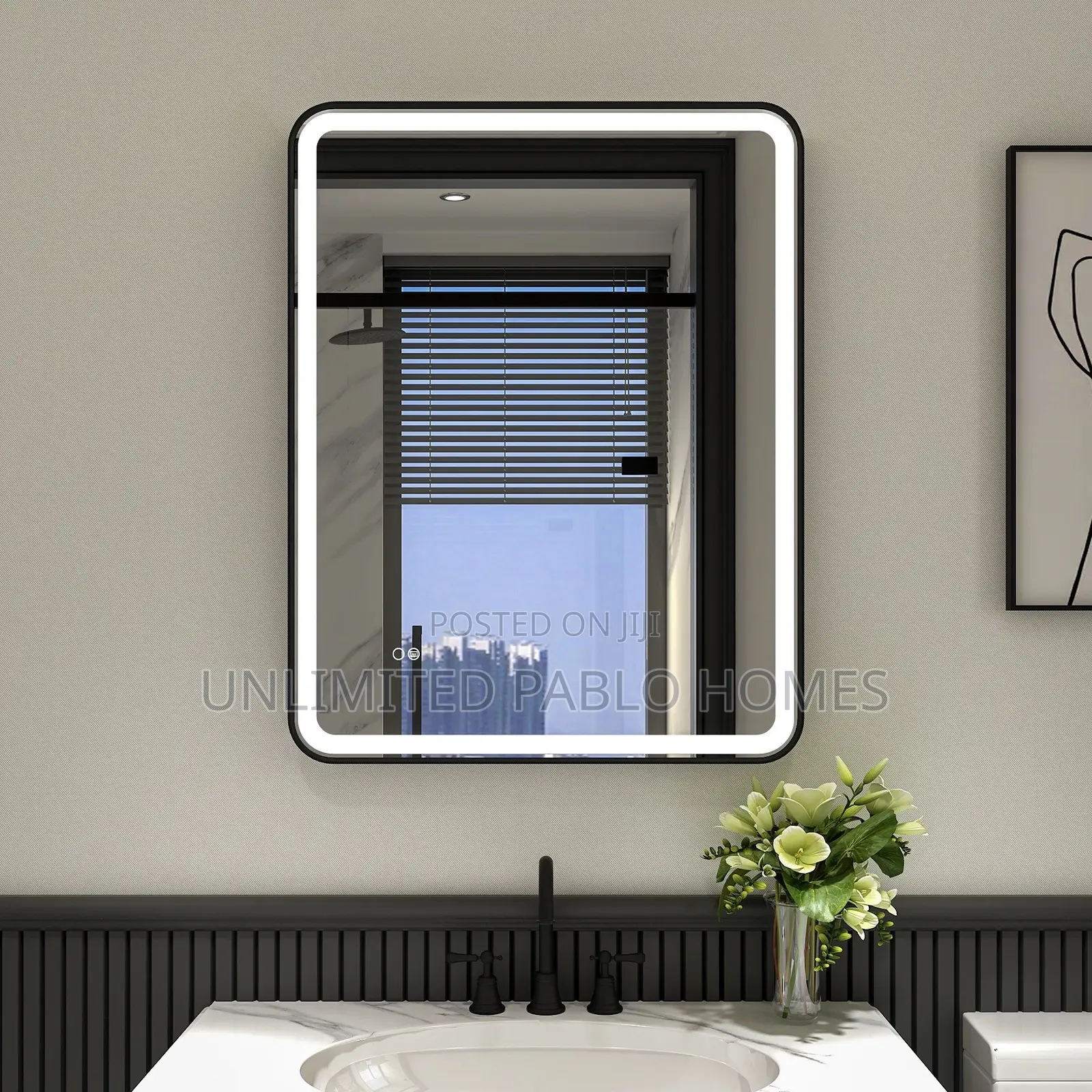 Smart LED Bathroom Mirror With Touch Sensor