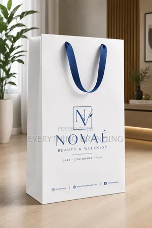 100pcs Moq, White A4 Paper Bags With Rope Handle – Retail Gifts