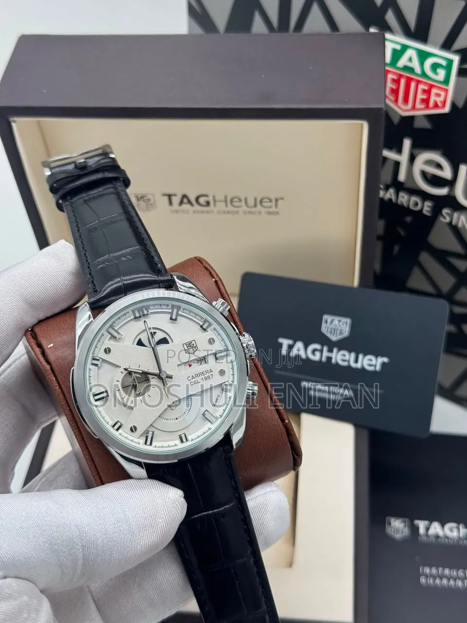 Tag Heuer Leather Chronographic Watch