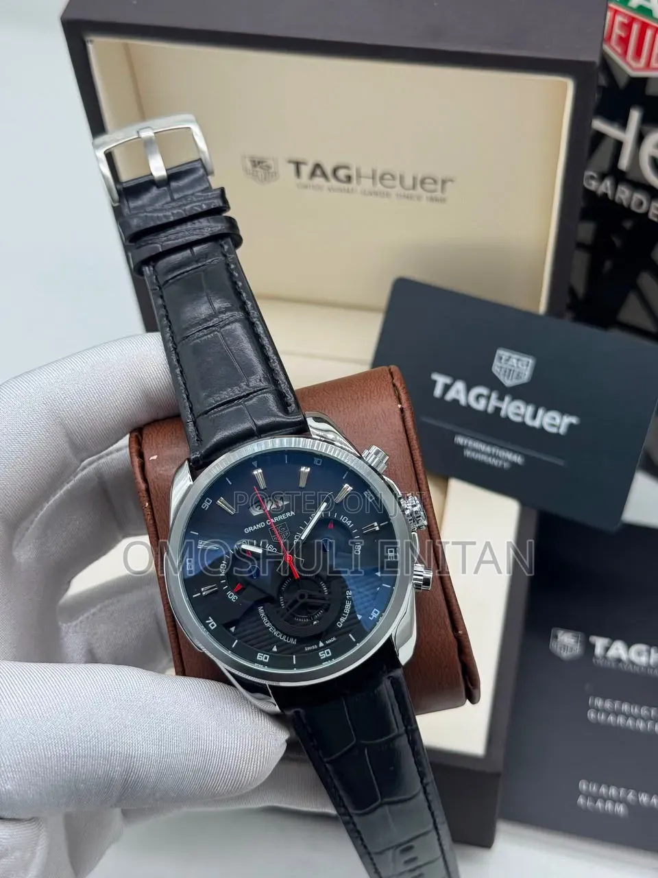 Tag Heuer Leather Chronographic Watch