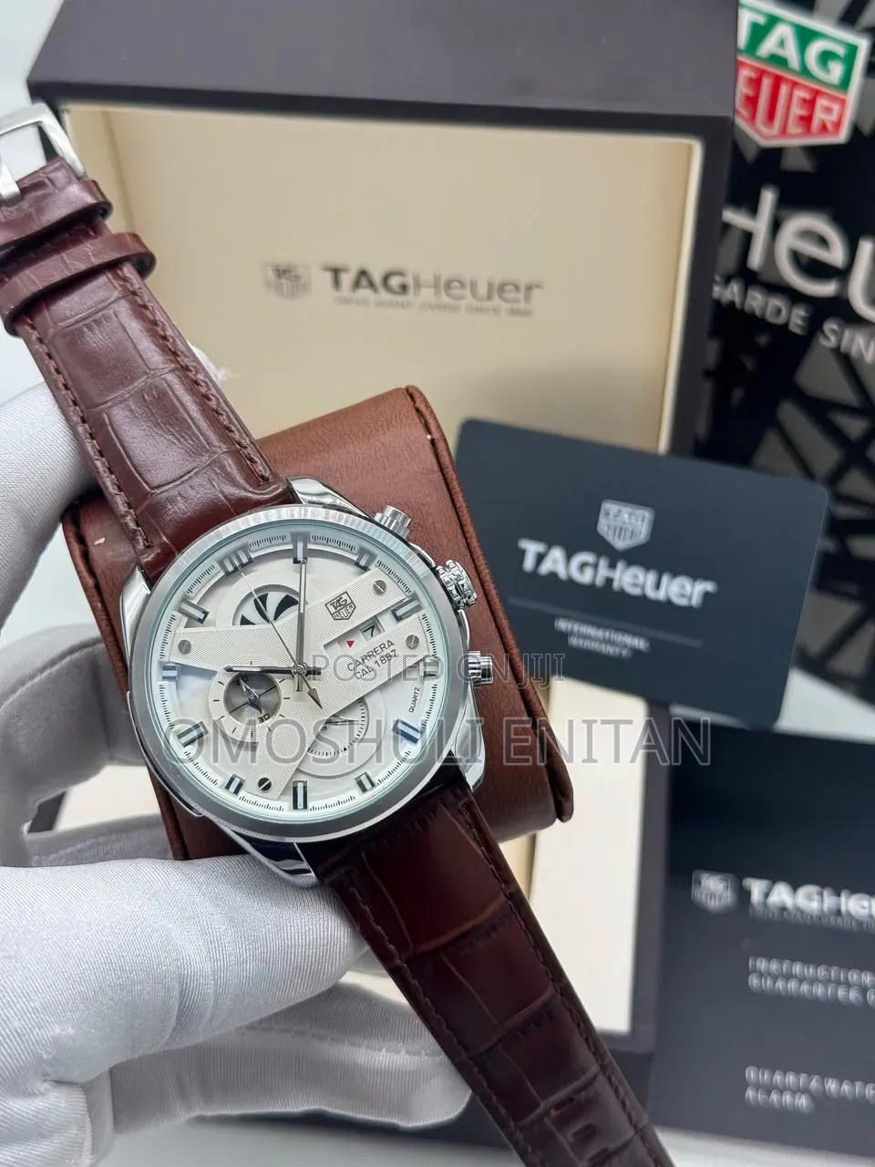 Tag Heuer Leather Chronographic Watch