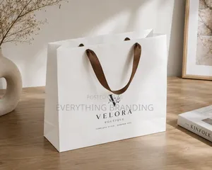 One Color Printed A4 Kraft Paper Bag, 100 Moq