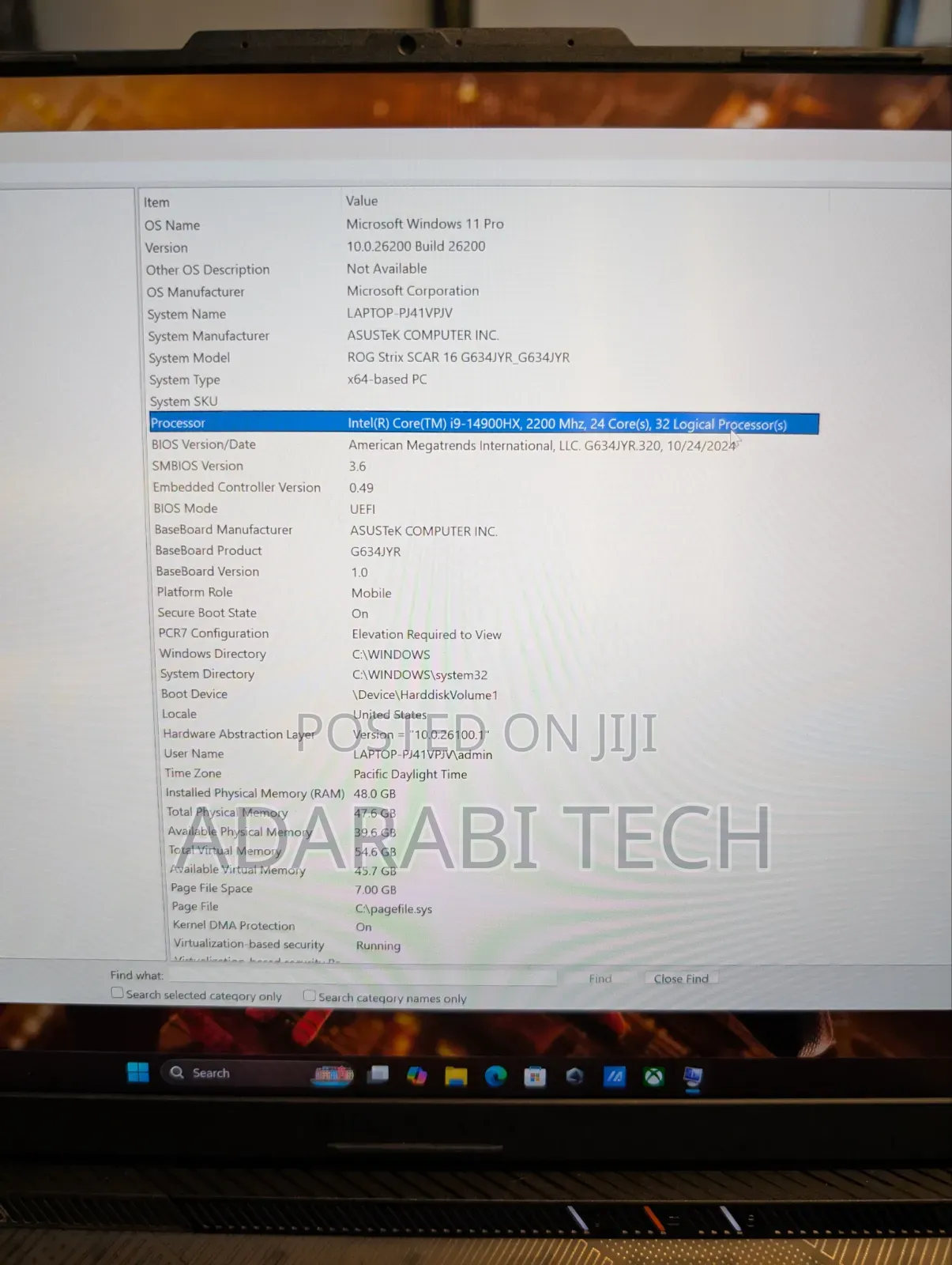 Laptop Asus ROG Strix SCAR 16 48GB Intel Core i9 SSD 2T