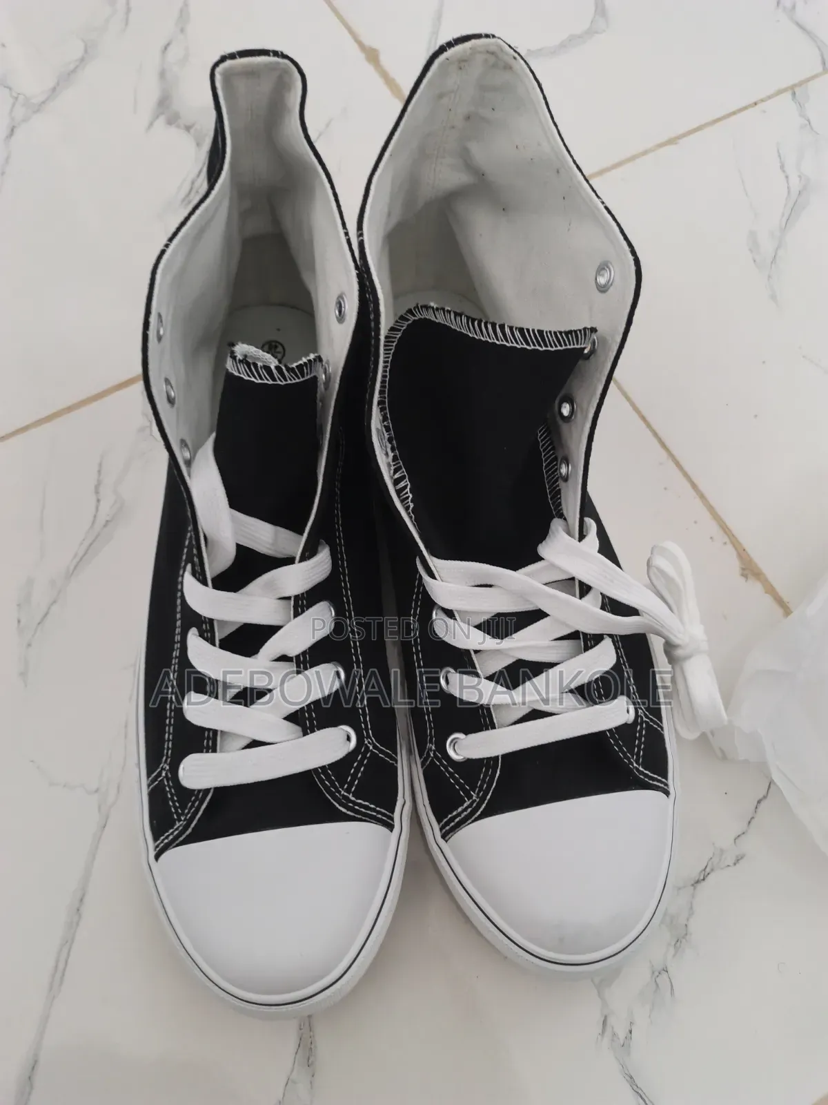 Black High-Top Sneakers