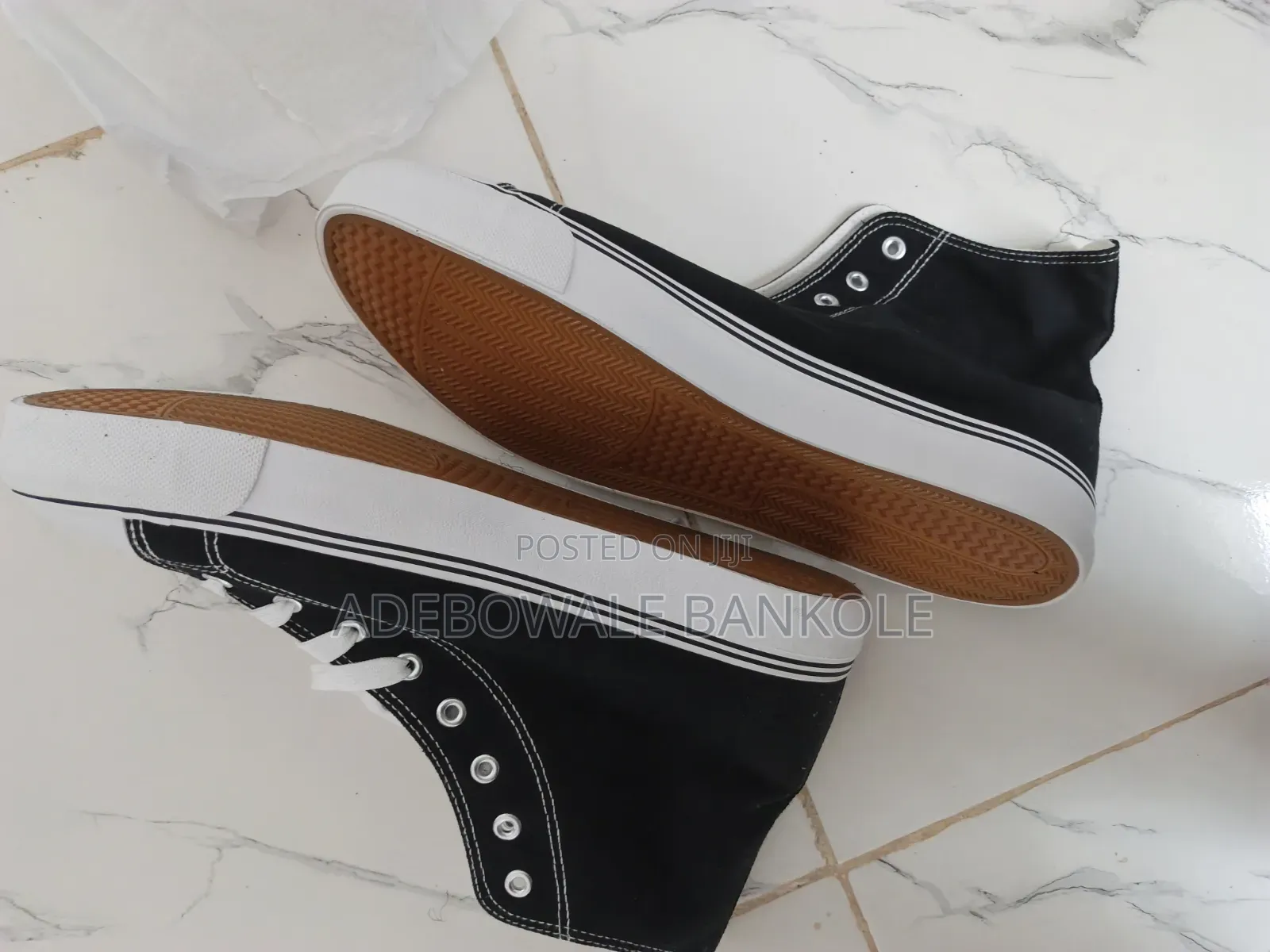 Black High-Top Sneakers