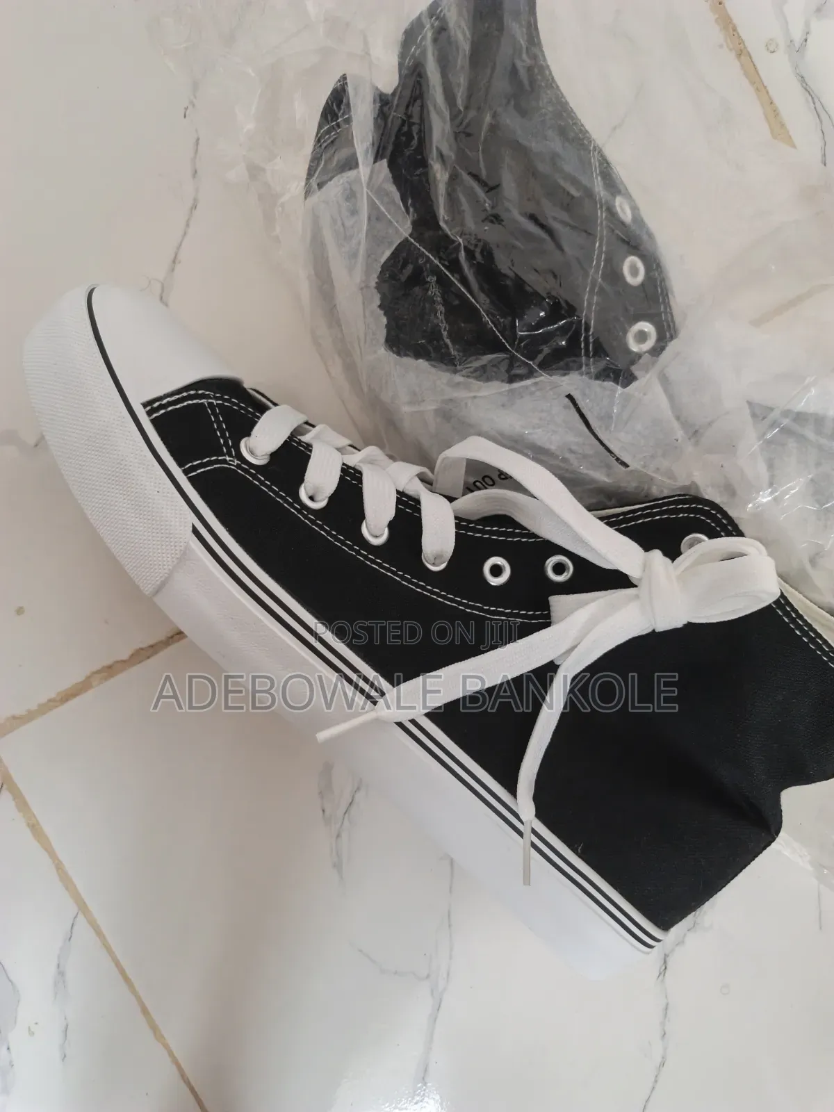 Black High-Top Sneakers