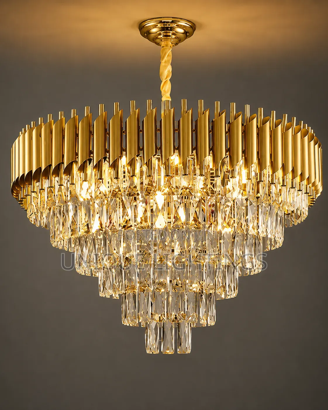 Gold Pure Crystal Chandelier