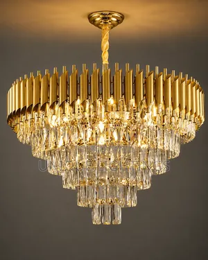 Gold Pure Crystal Chandelier