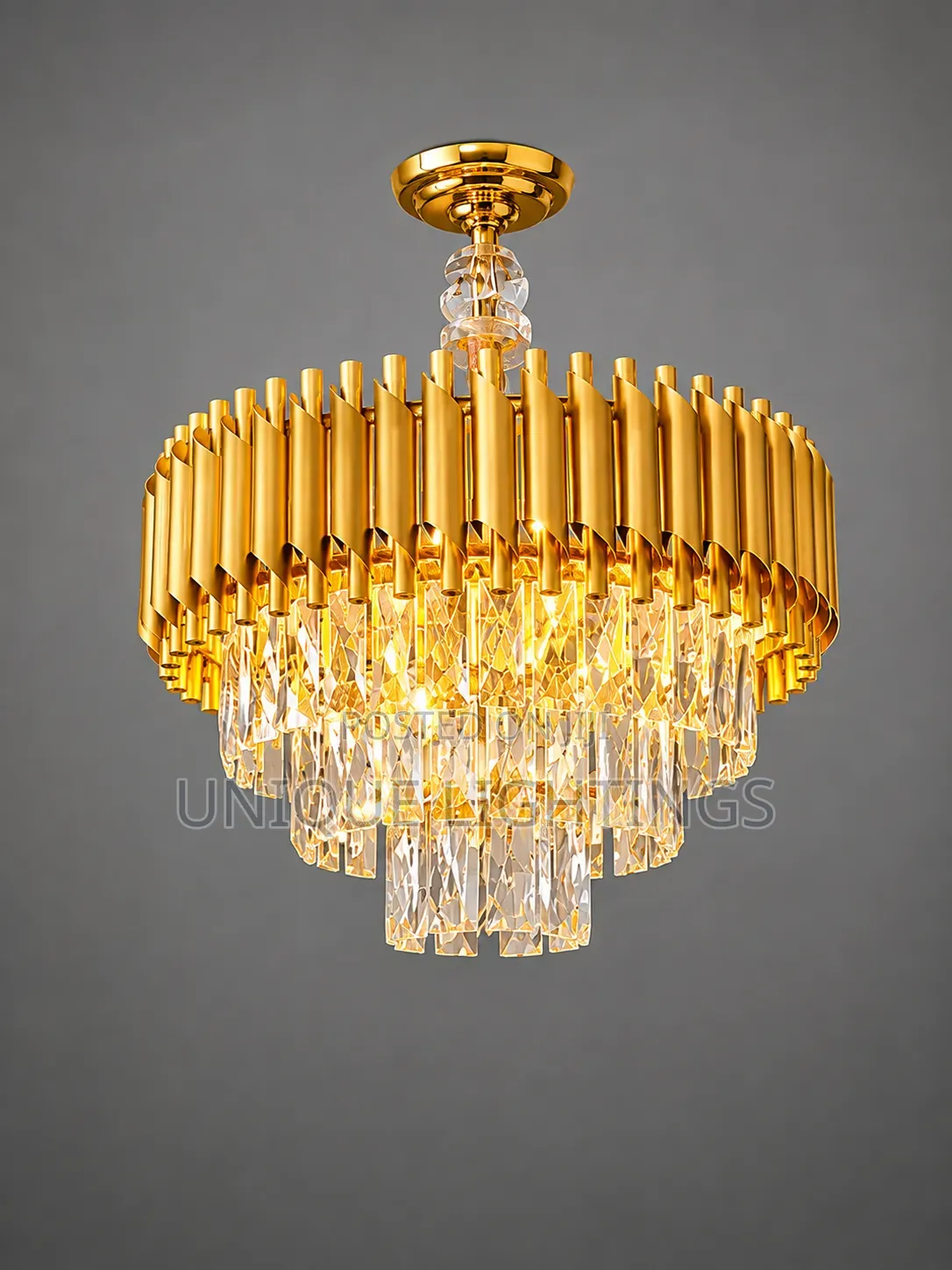 Gold Pure Crystal Chandelier