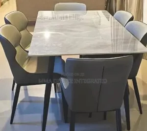 Modern Marble Dining Table With 6chairs