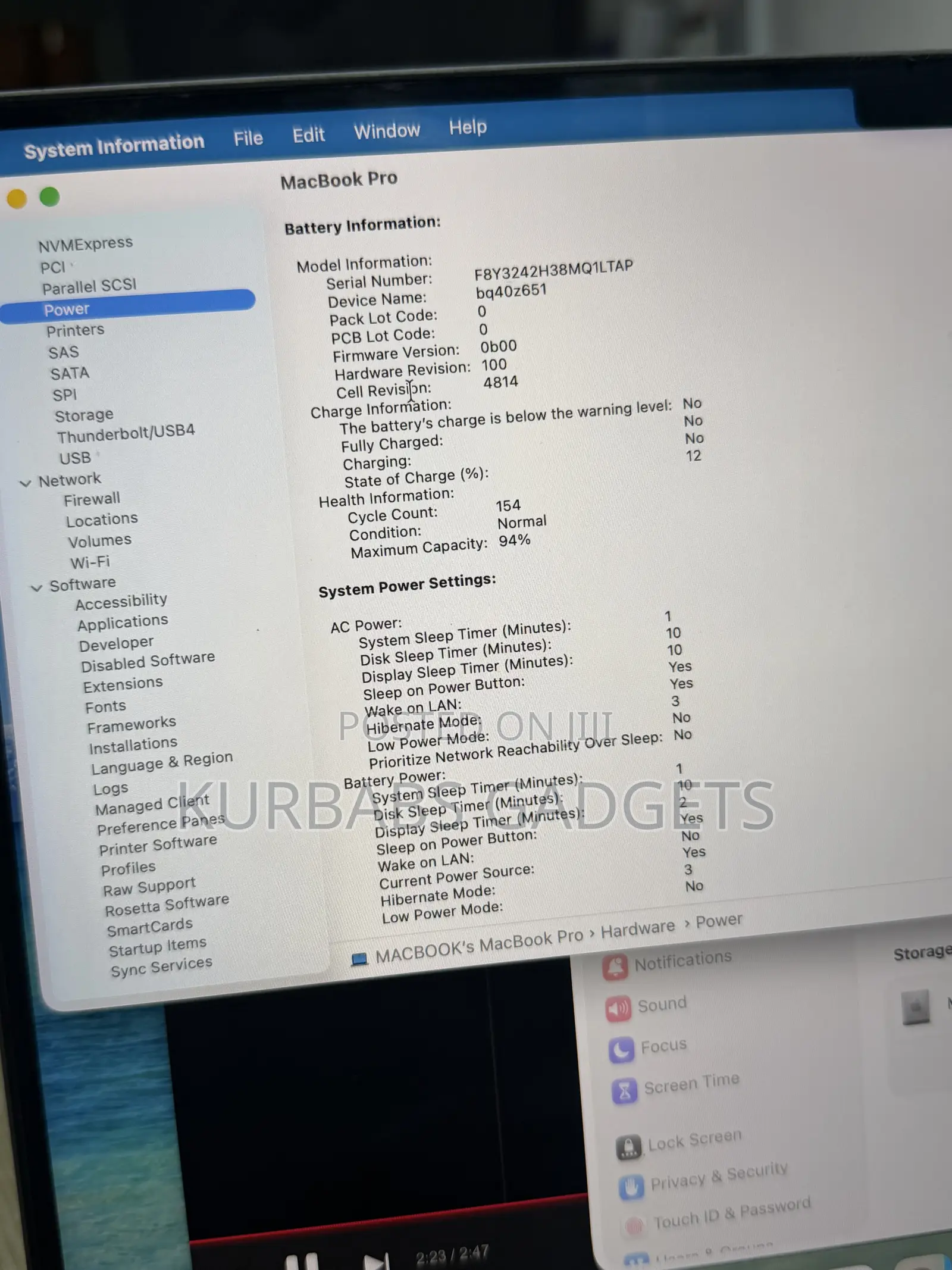 Laptop Apple MacBook Pro 2023 M3 8GB Apple M3 Pro SSD 512GB
