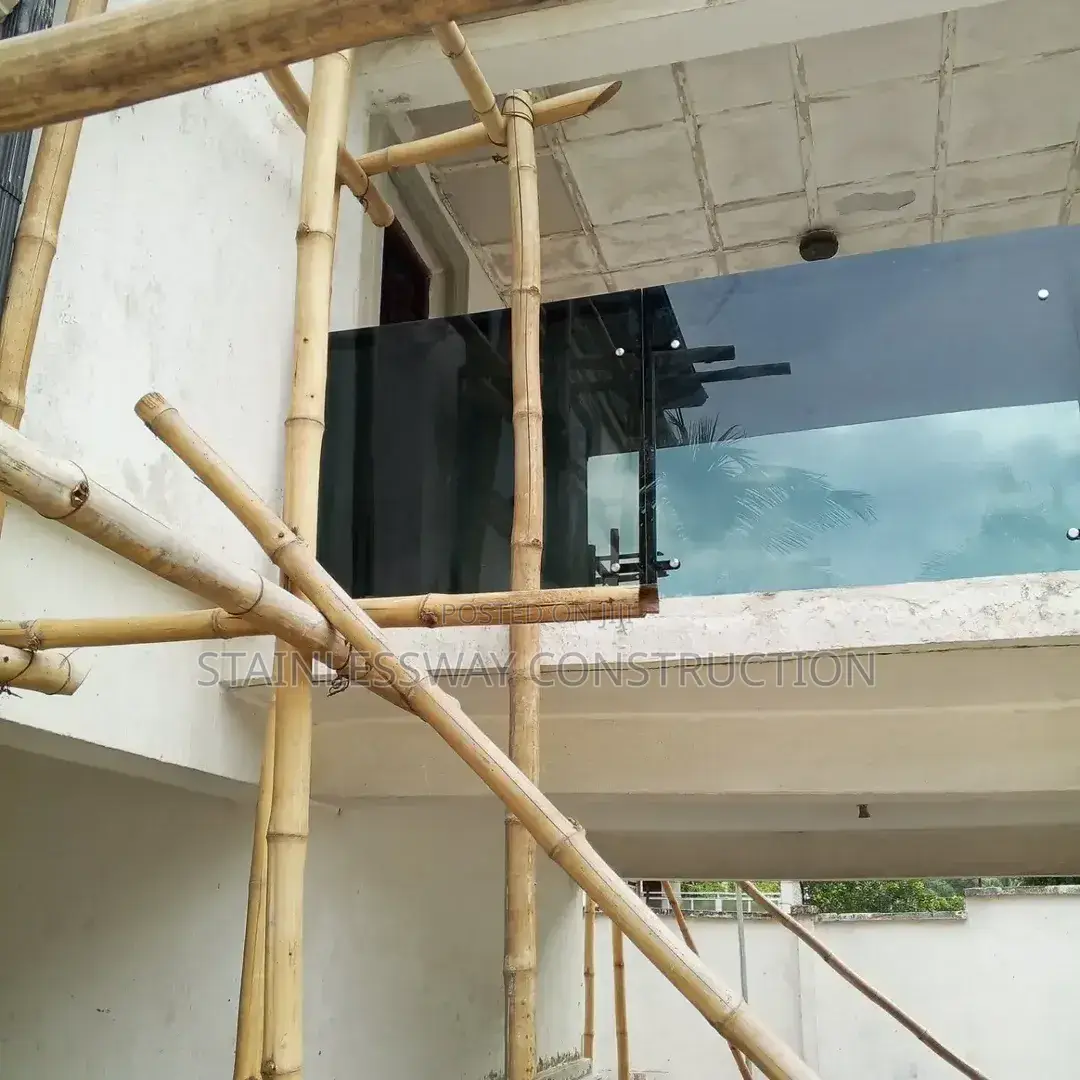 10mm Black/Dark Grey Glass Balcony at Asaba
