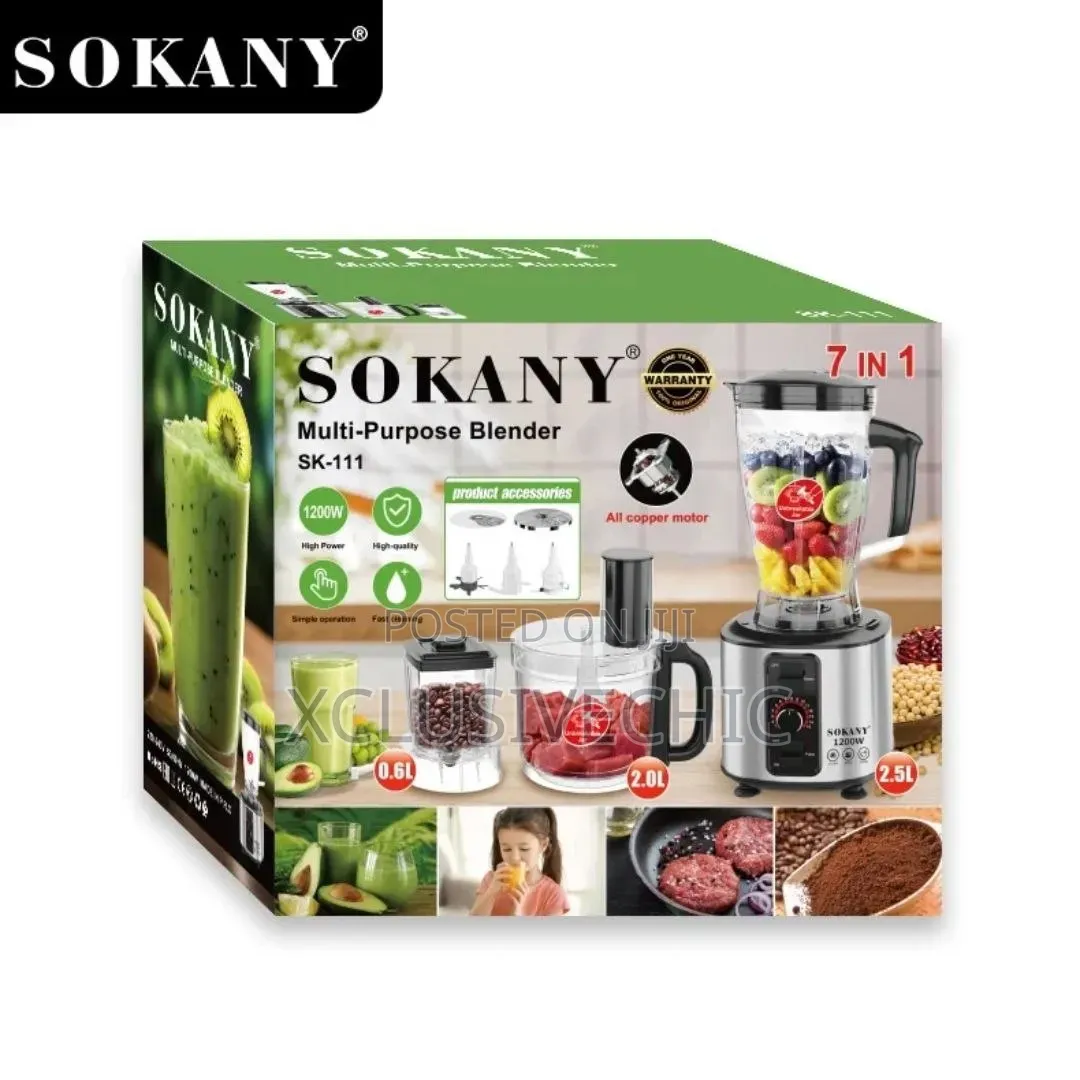 Sokany 7 in 1 Multi-Purpose Blender Food Processor