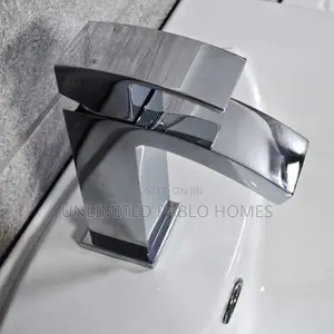 Chrome Short Waterfall Basin Mixer Tap