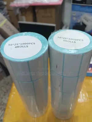 5 Rolls Sticker for Barcode 50*25mm 1000pcs Per Roll Labels