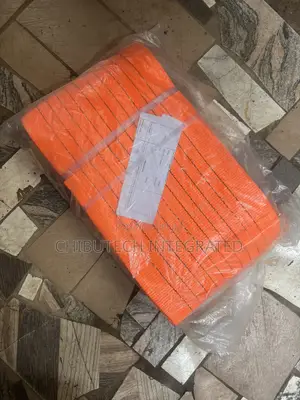 10-Ton, 6-Meter Orange Flat Polyester Woven Webbing Lifting Sling