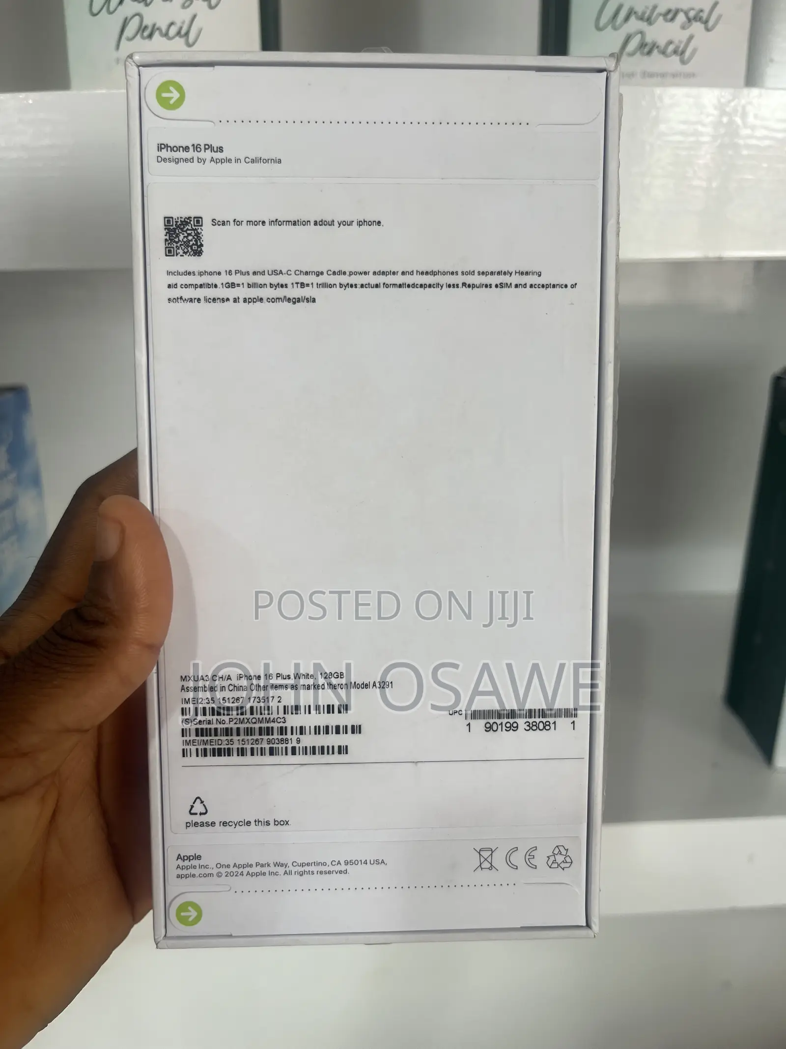 New Apple iPhone 16 Plus 256 GB White