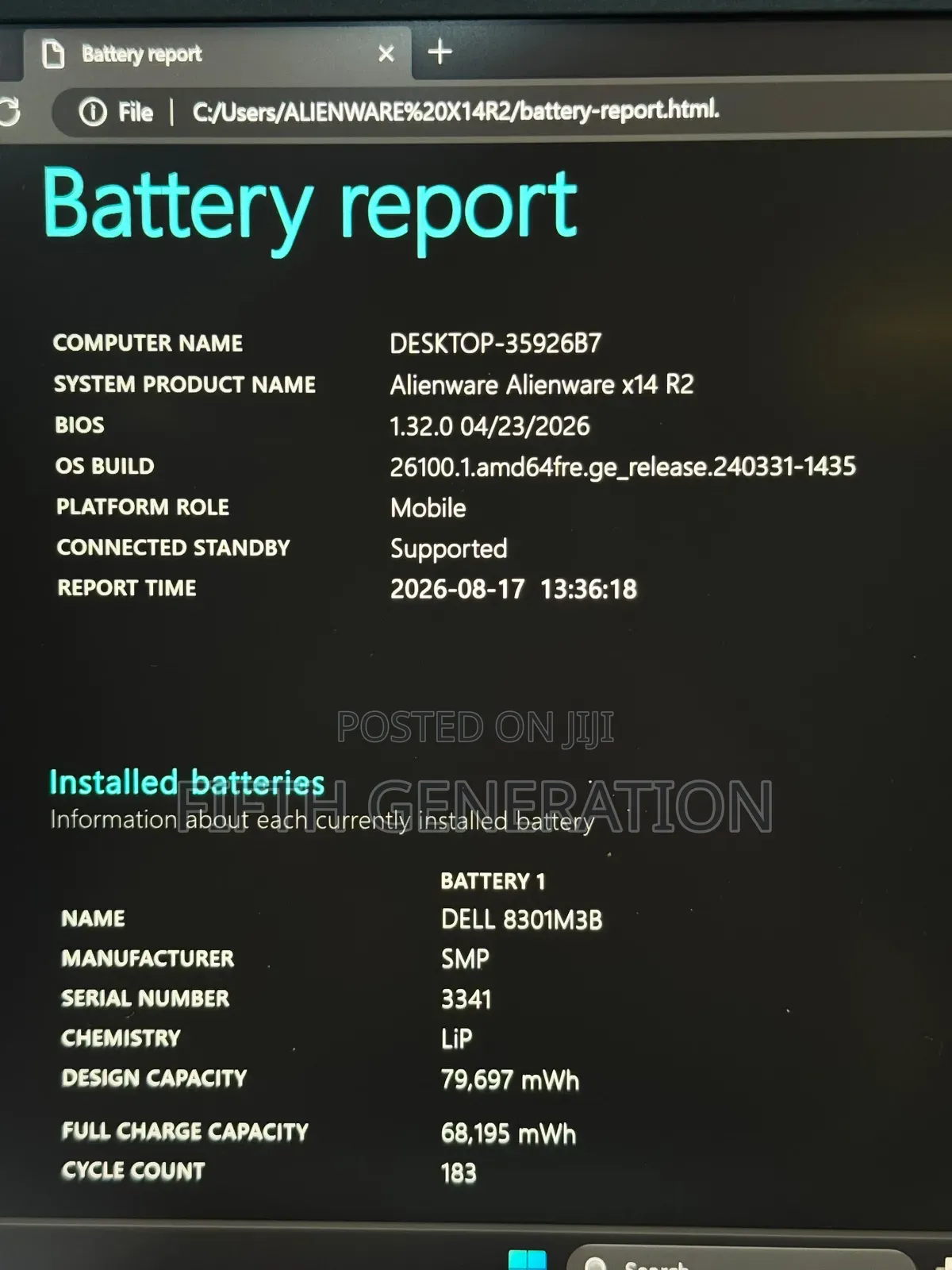 Laptop Alienware X14 32GB Intel Core i7 SSD 1T
