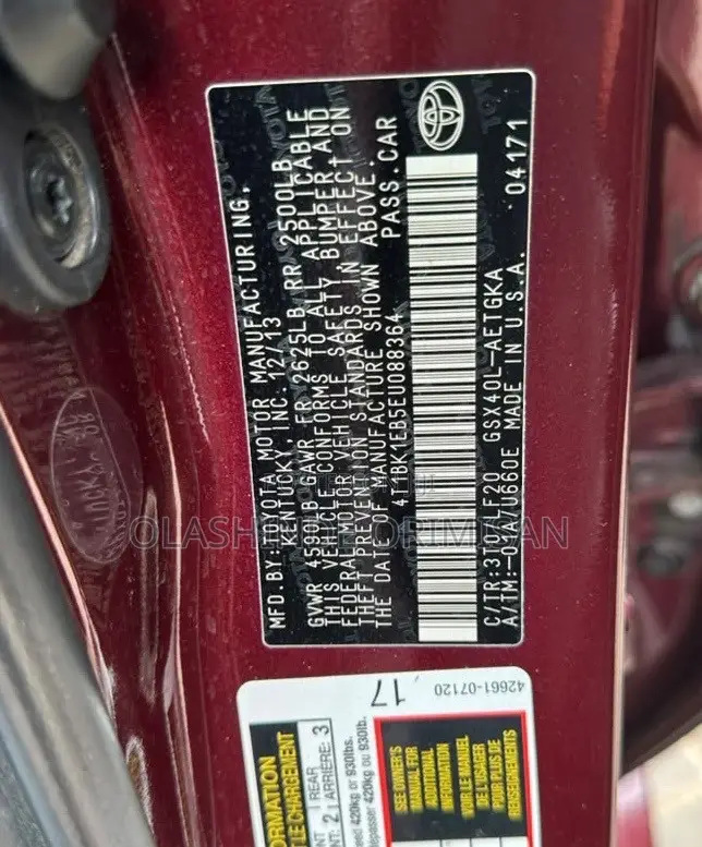 Toyota Avalon 2014 Red