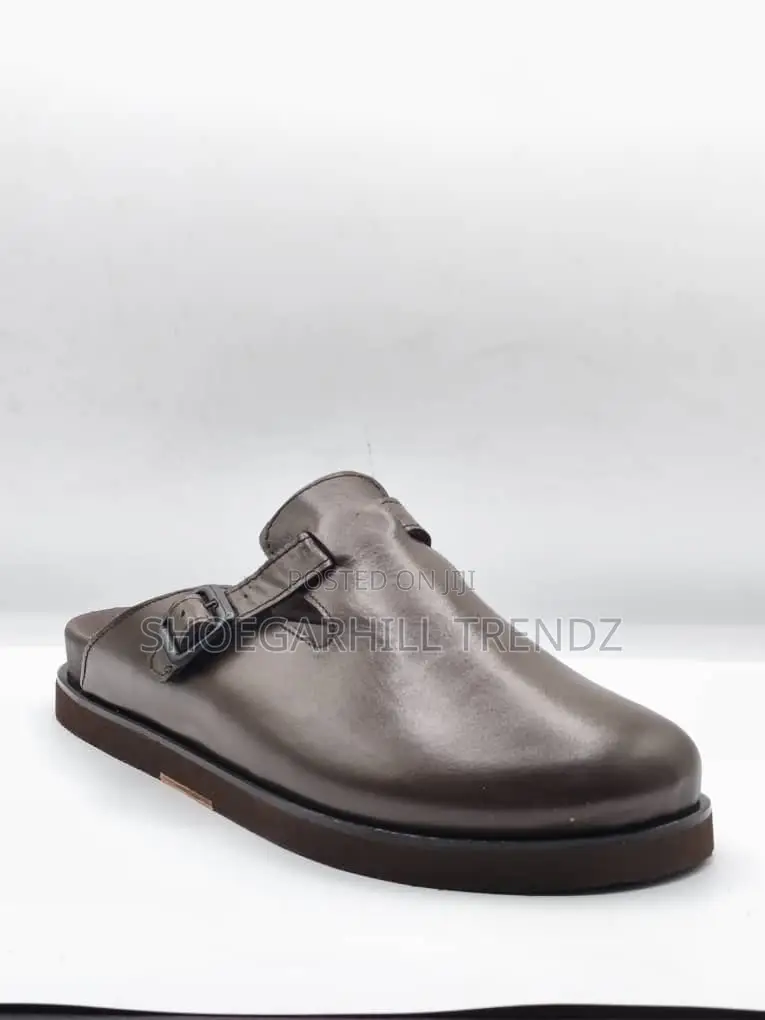 Genio Buckle Half Shoes - Luxury Leather Mules