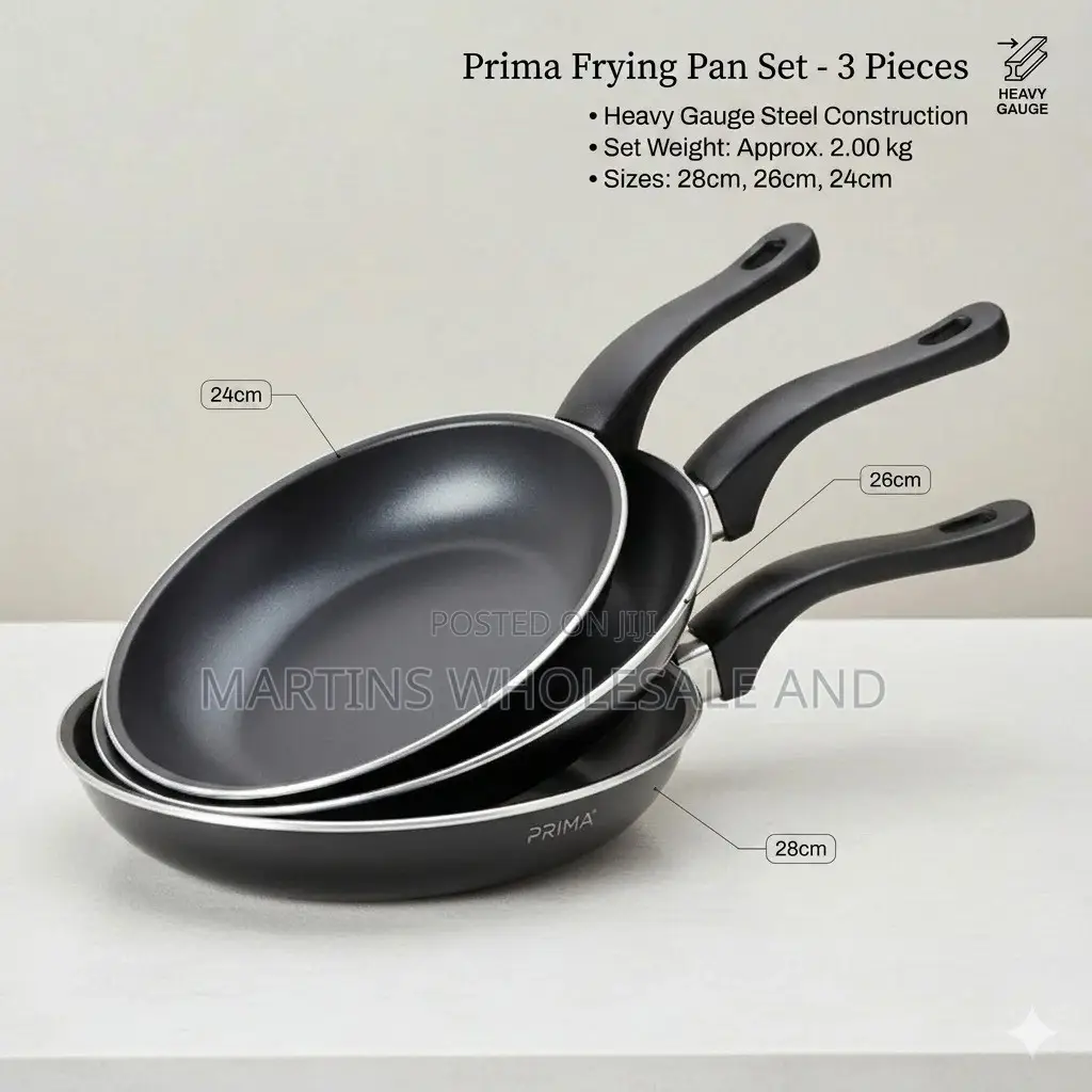 3-Piece Non-Stick Frying Pan Set
