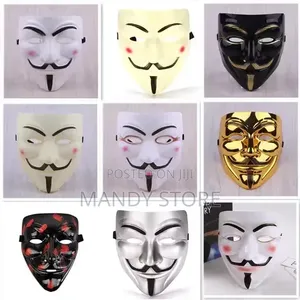 Anonymous v Mask for Halloween Cosplay Costume and Masquerade