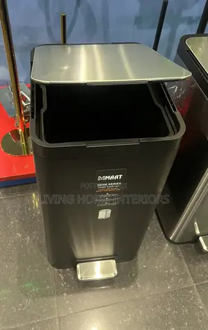 A Rectangular Stainless-Steel Pedal Trash Bin (Waste Bin)