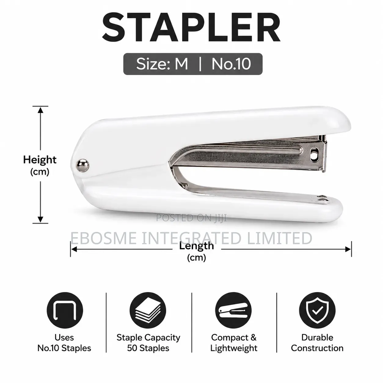 Medium Stapler – White
