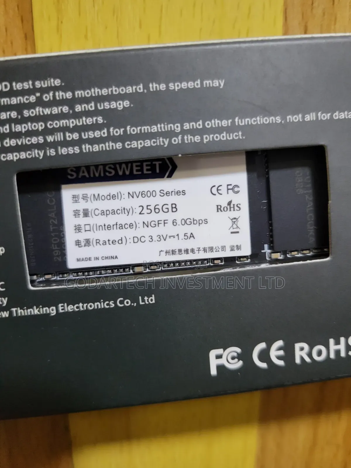 SamSweet SSD 256ssd M.2