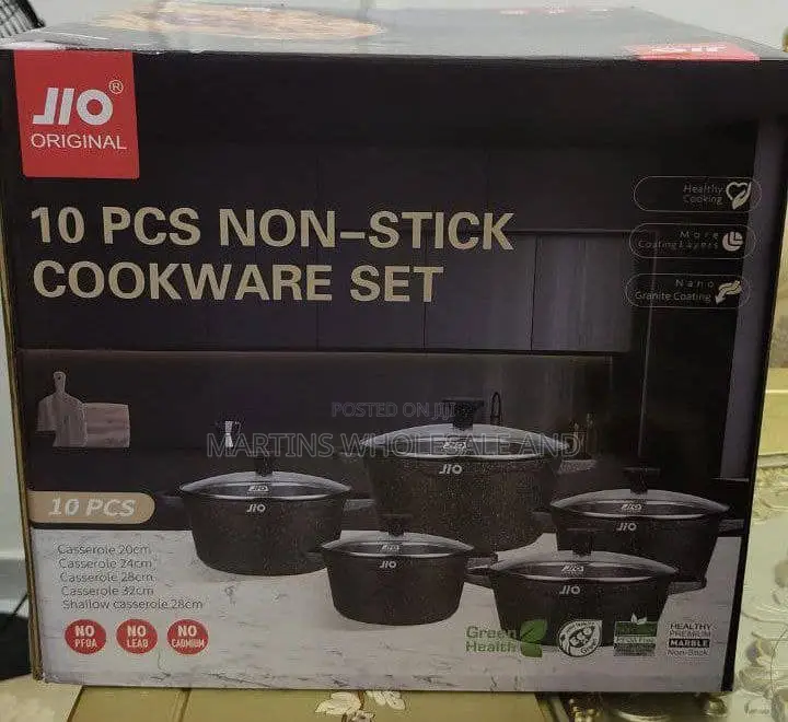 Jio Original 10-Piece Granite Cookware Set (Model J0510