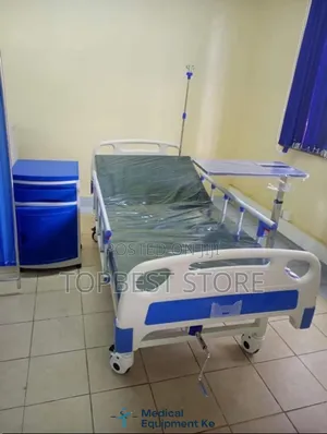 Single Crack Bed With Mattress and Drip Stand