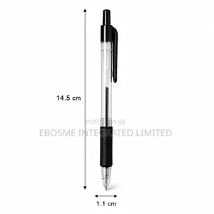 3pcs Retractable Black Gel Ink Ballpoint Pens
