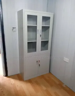 Half Glass Office Metal Cabinet
