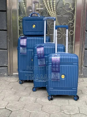 Swiss Polo Rubber Luggage Set - Blue