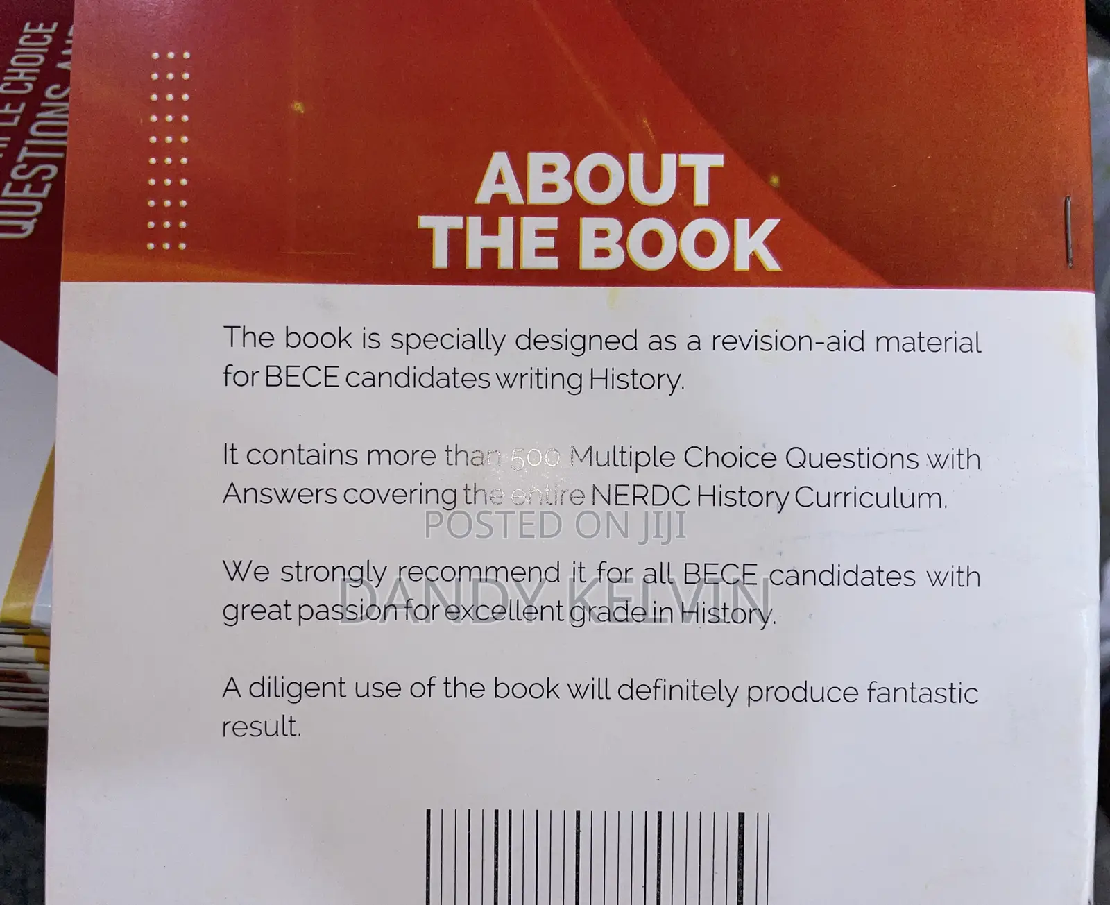 Multiple-Choice Past Question and Answers in History for JSS/BECE.