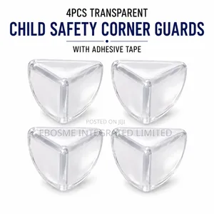 4pcs Transparent Child Safety Corner Guards With Adhesive Tape